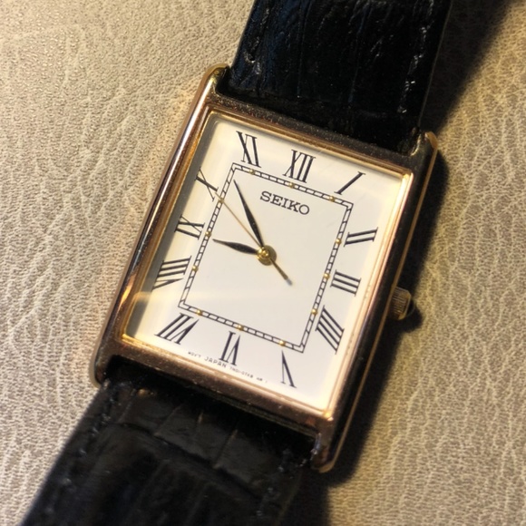 Seiko Mens Watch Cartier Tank 